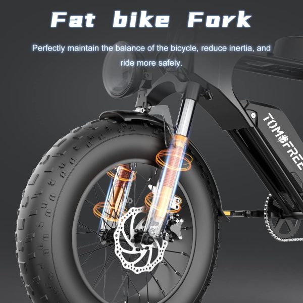 Tomofree Ship from US, Classic Electric Bike for Adults,1200W Motor, 20"×4" Fat Tire Mountain ebike,34MPH & 40Miles Long Range Electric Dirt... - Image 4